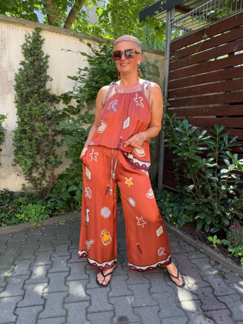 Bluzka top Carmen karmel