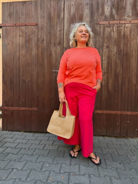 Spodnie Kuloty PRINI Wendy Trendy czerwone