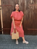 Sukienka ATENA Thodami koralowy