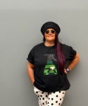 T-shirt TOMI Rivabella PIES czarny