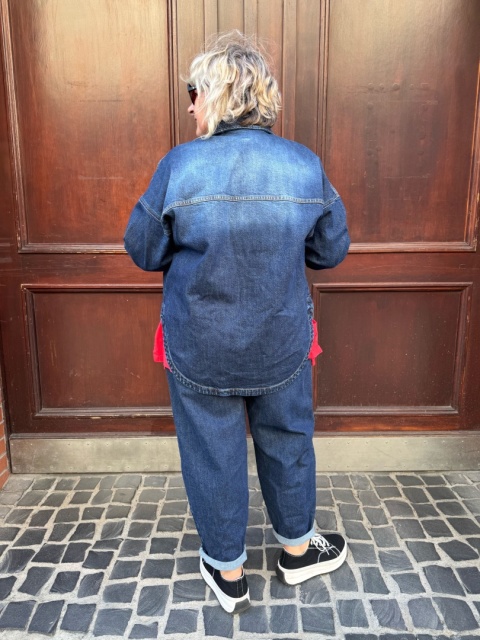Kurtka Jeans KAREN SUN SUN granatowa