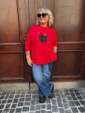 Longsleeve bluzka UPSALA Rivabella KURA HENIA czerwona