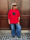 Longsleeve bluzka UPSALA Rivabella KURA HENIA czerwona