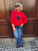 Longsleeve bluzka UPSALA Rivabella KURA HENIA czerwona