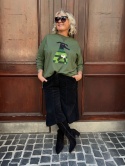 Longsleeve bluzka UPSALA Rivabella PIES LUK zielona
