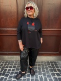 Longsleeve bluzka UPSALA Rivabella KURA czarna