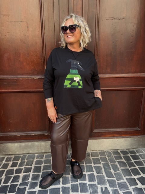 Longsleeve bluzka UPSALA Rivabella czarny LUK