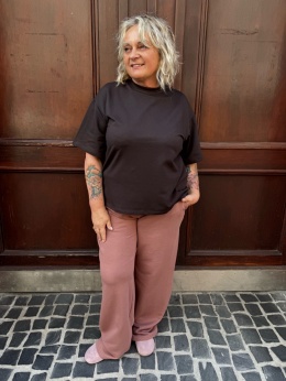 T-shirt bluza BINA Me Gusta czekoladowy