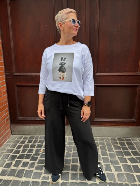 Longsleeve bluzka BATER królik biała