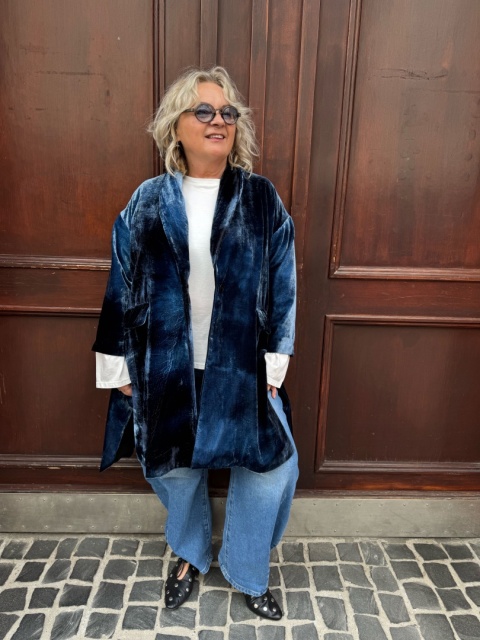 Płaszcz marynarka blezer KELLY Wendy Trendy indygo