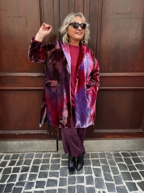 Płaszcz marynarka blezer KELLY Wendy Trendy jeżyna