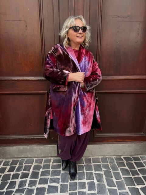 Płaszcz marynarka blezer KELLY Wendy Trendy jeżyna