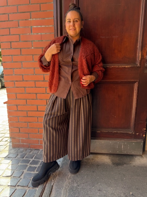 Sweter ABBA terakota
