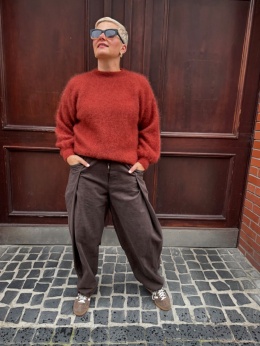 Sweter WOOD terakota