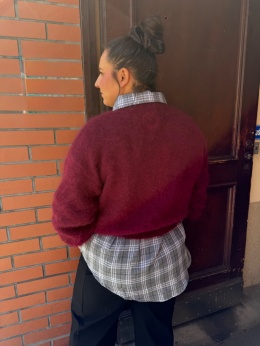Sweter WOOD jeżyna