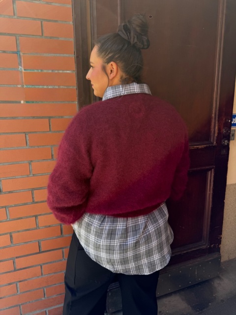 Sweter WOOD jeżyna