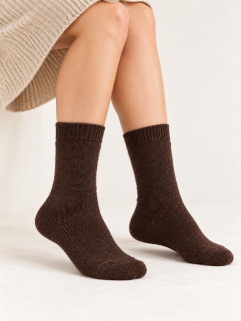 Skarpety Merino czekolada