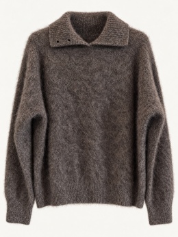 Sweter AURI kaszmir brąz