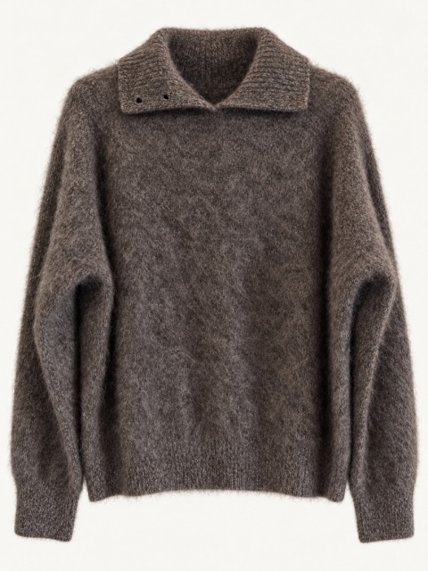 Sweter AURI kaszmir brąz