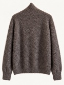 Sweter AURI kaszmir brąz