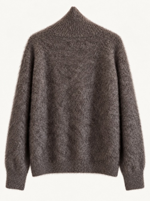 Sweter AURI kaszmir brąz