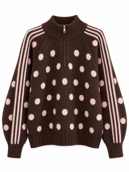 Sweter DOT brąz róż