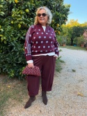 Sweter DOT burgund Blue