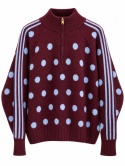 Sweter DOT burgund Blue