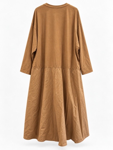 Sukienka Moka — bawełniany oversize z kieszeniami Wiya camel