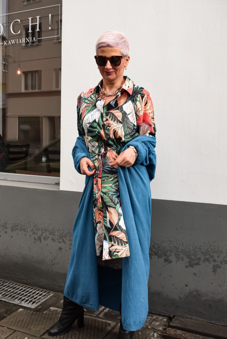 Sweter Kardigan Alaska long turkus Sweter Kardigan Alaska long turkus