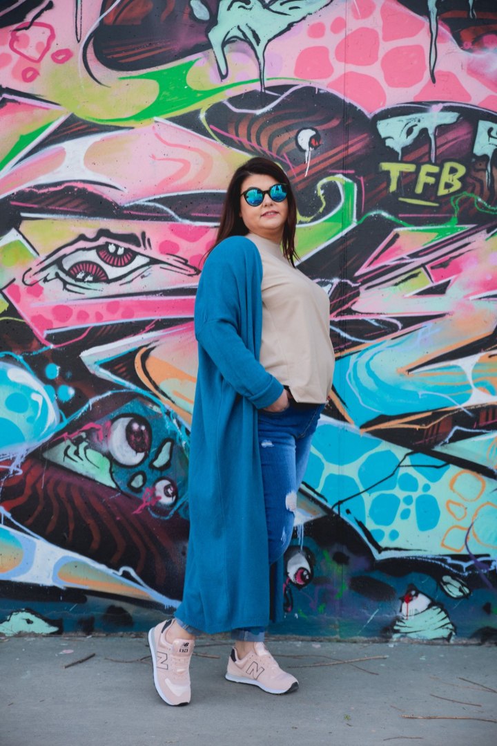 Sweter Kardigan Alaska long turkus Sweter Kardigan Alaska long turkus