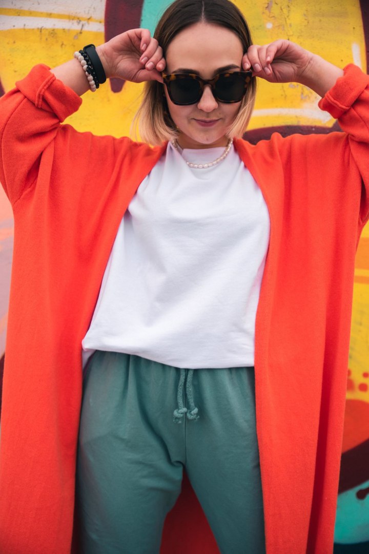 Sweter Kardigan Alaska long orange Sweter Kardigan Alaska long orange