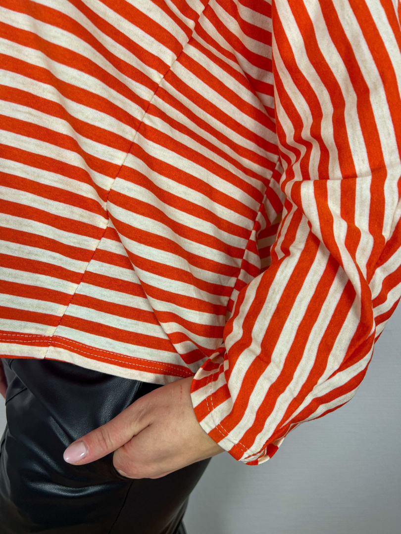 Bluzka LIZA paski oranż