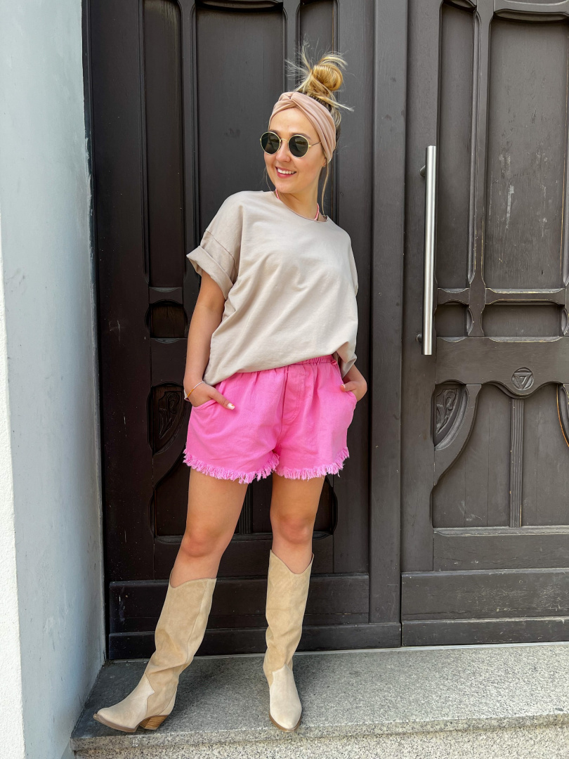 Spodnie shorty COSMO pink Spodnie shorty COSMO pink