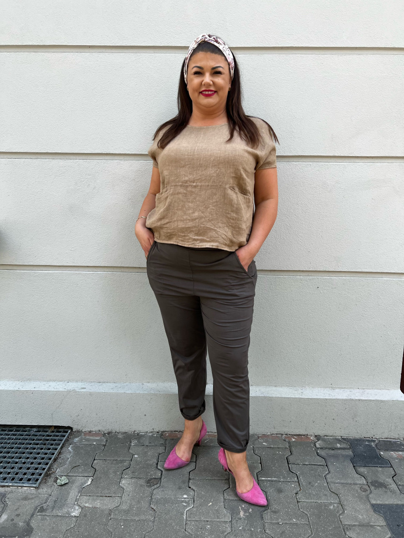 Bluzka ALICANTE kamel Wendy Trendy Bluzka ALICANTE kamel Wendy Trendy