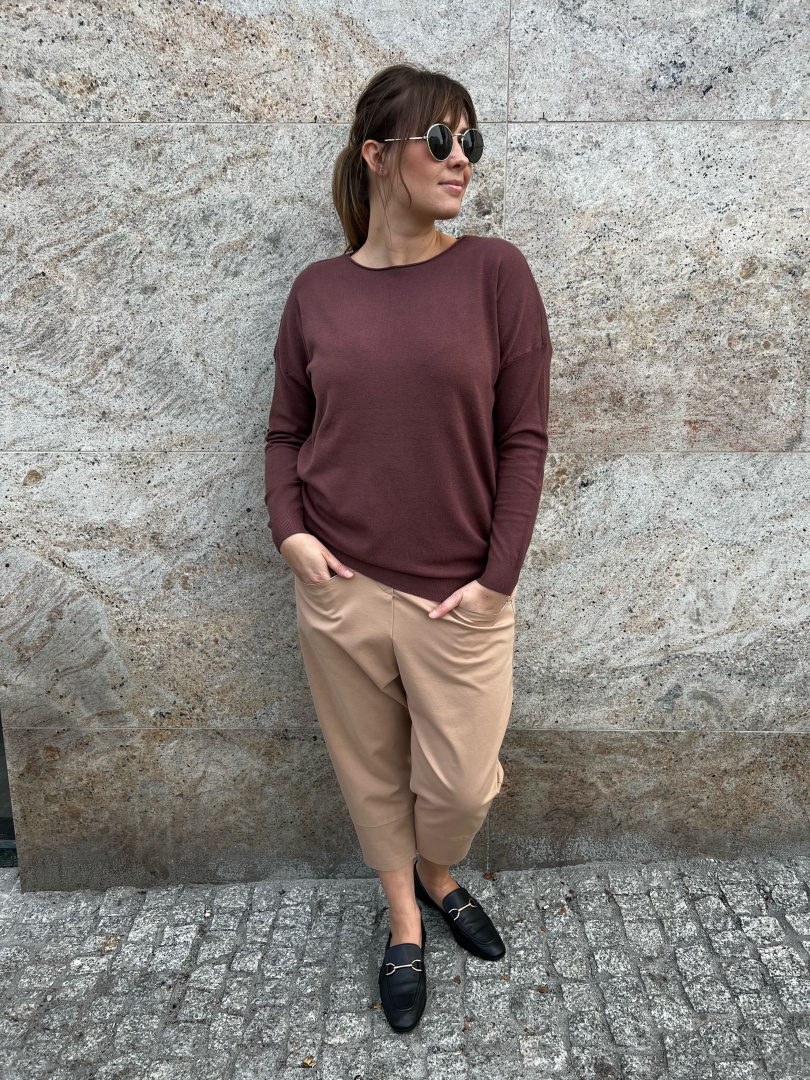 Spodnie baggy PUNTO Wendy Trendy nude Spodnie baggy PUNTO Wendy Trendy nude