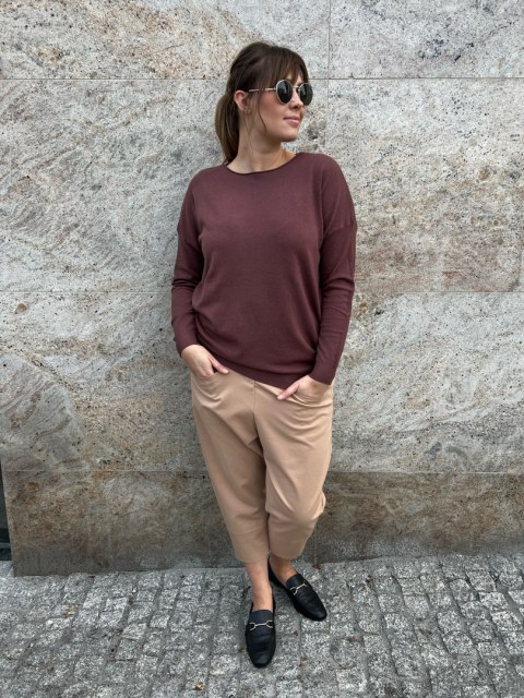 Spodnie baggy PUNTO Wendy Trendy nude Spodnie baggy PUNTO Wendy Trendy nude