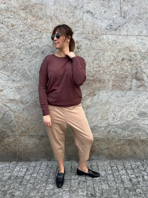 Spodnie baggy PUNTO Wendy Trendy nude Spodnie baggy PUNTO Wendy Trendy nude