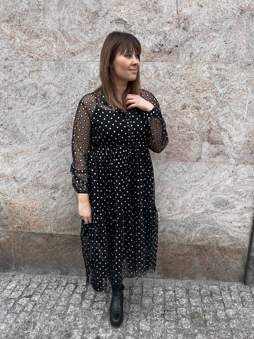 Sukienka BARCELONA groszki elegant Sukienka BARCELONA groszki elegant