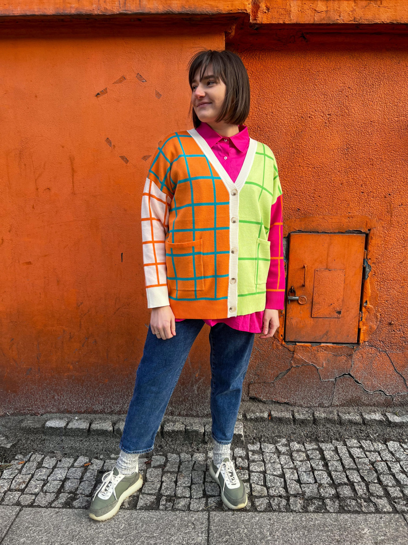 Sweter kardigan RIO orange Sweter kardigan RIO orange