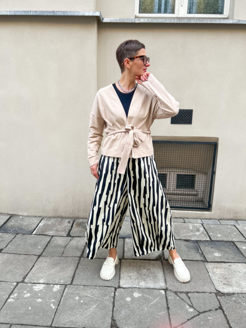 Spodnie Kuloty PULO Wendy Trendy zygzak Spodnie Kuloty PULO Wendy Trendy zygzak
