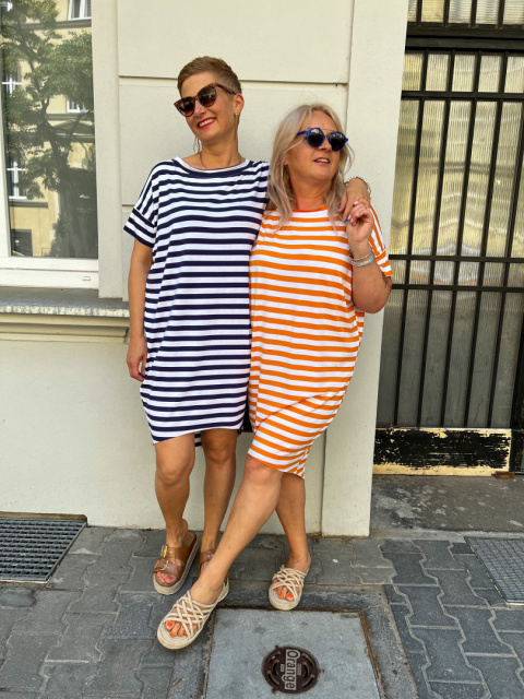 Sukienka FIBI paski orange Sukienka FIBI paski orange