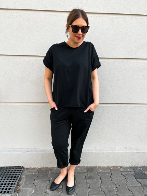Bluzka Bluza FIDŻI czarna Wendy Trendy Bluzka Bluza FIDŻI czarna Wendy Trendy