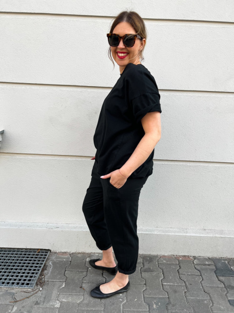 Bluzka Bluza FIDŻI czarna Wendy Trendy Bluzka Bluza FIDŻI czarna Wendy Trendy