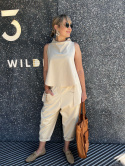 Spodnie baggy PUNTO Wendy Trendy jasny beż