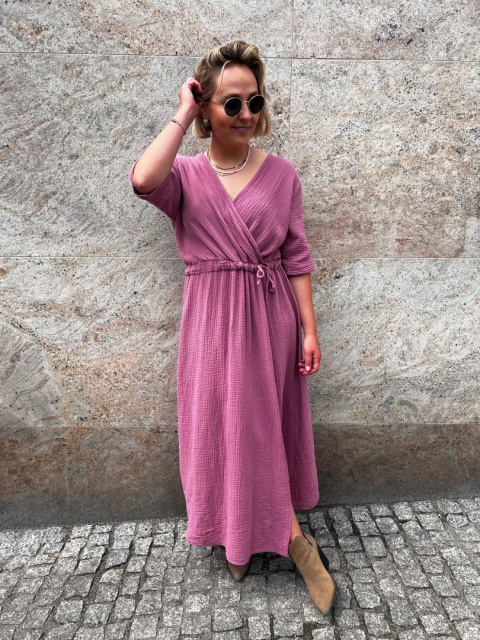 Sukienka MARISA mleczna malina Sukienka MARISA mleczna malina